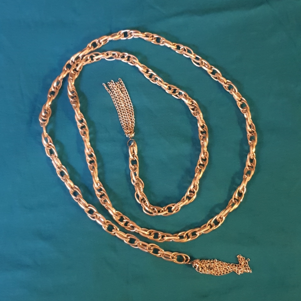 Scarf chain silvertone